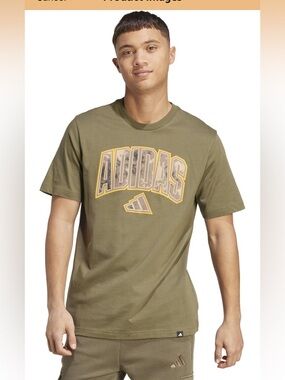 Adidas Men's camouflage Olive Graphic Logo Tee large L yall brand new